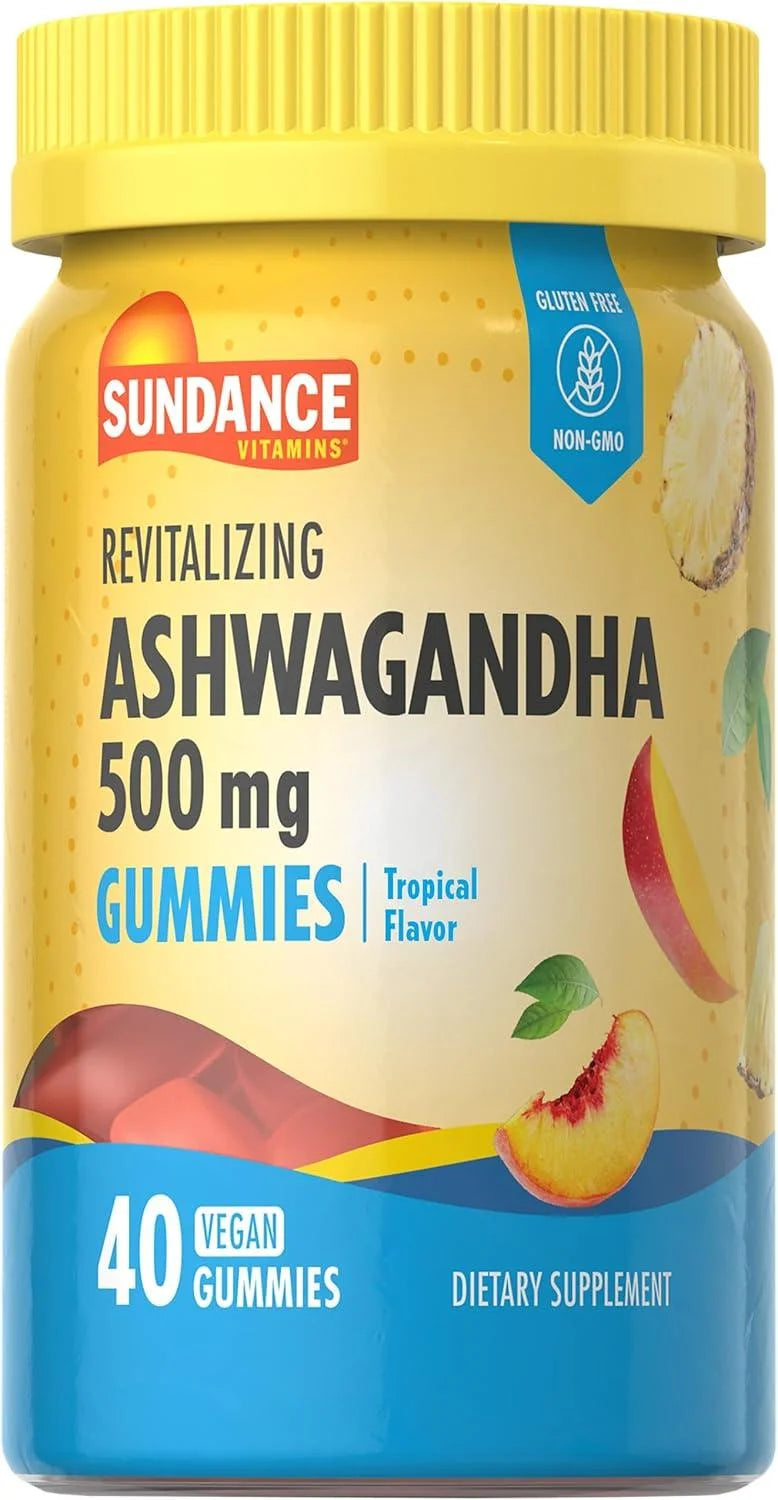 Sundance Ashwagandha Gummies | 500mg | 40 Vegan Gummies | Vegan, Non-GMO, and Gluten Free Supplement