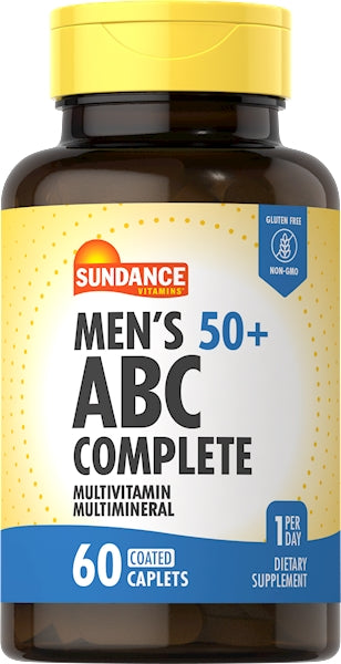 Sundance Men ' S 50+ ABC Complete Multivitamin | 60 Caplets | with Multimineral Formula | Non-GMO and Gluten Free Supplement